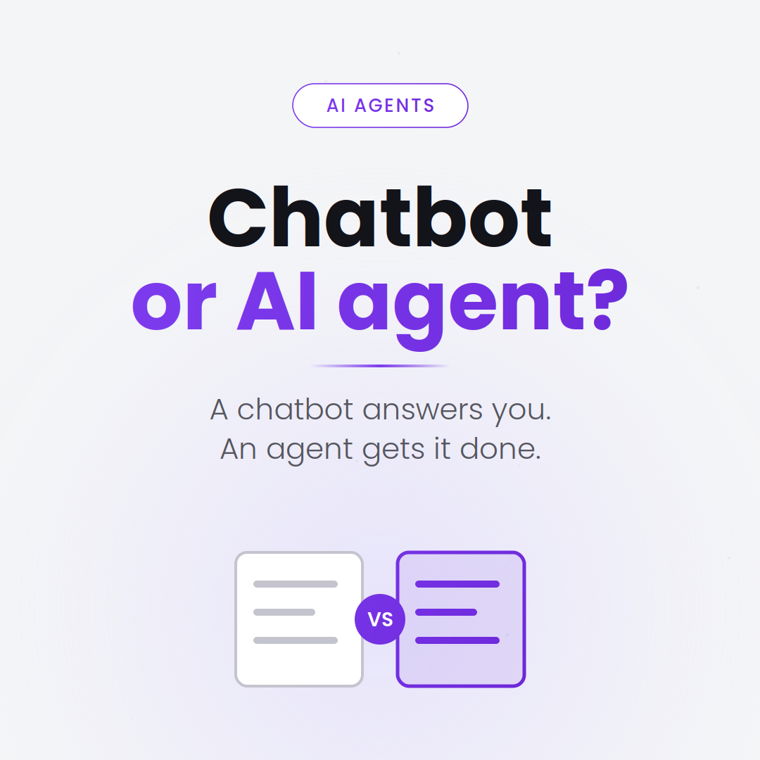 Chatbot vs AI agent — differences for businesses