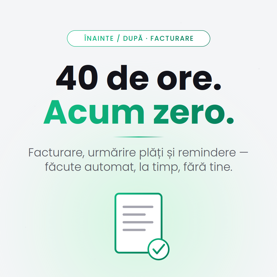 Automatizare facturare — înainte și după