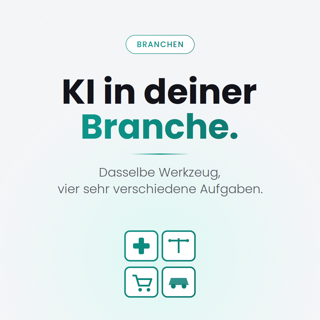 KI in vertikalen Märkten — Kliniken, Anwälte, E-Commerce, Autohändler