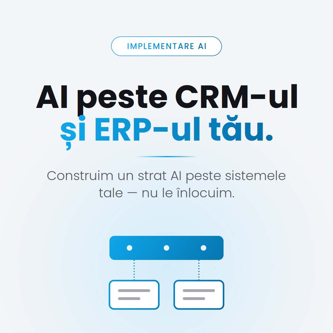 Integrare AI în CRM și ERP existent — Visual AI Labs