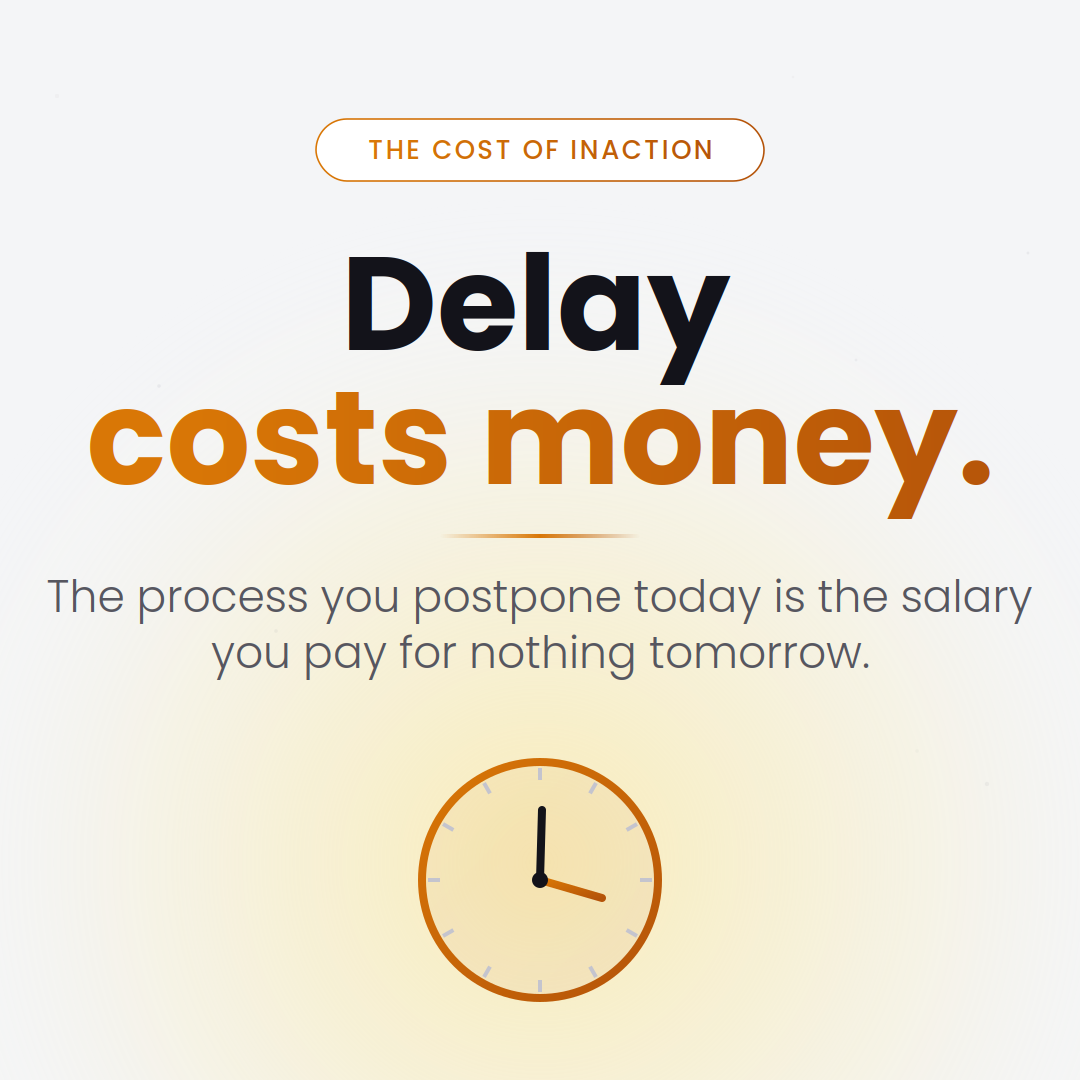 Delaying costs money — the cost of postponing automation