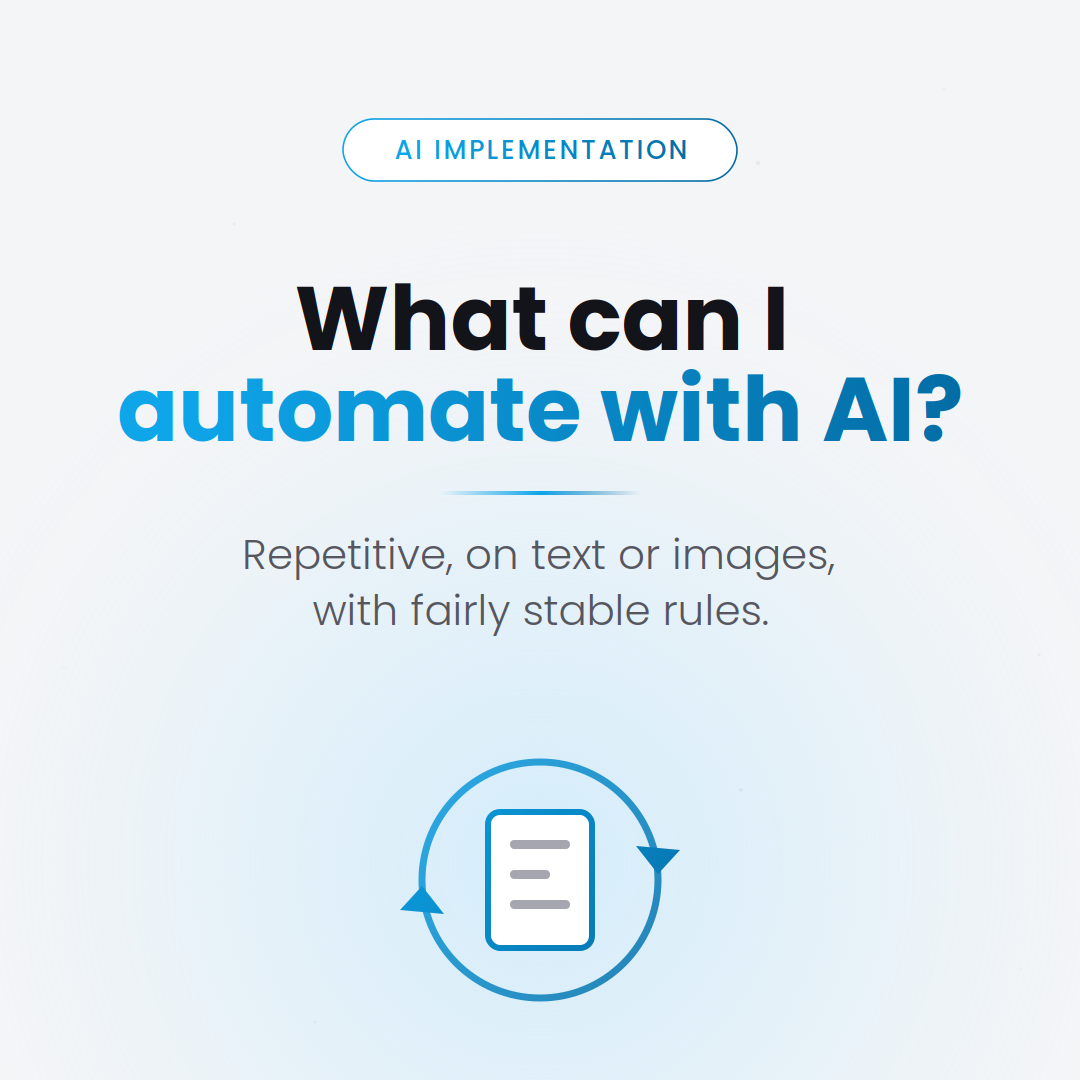 What processes can be automated with AI — list for companies