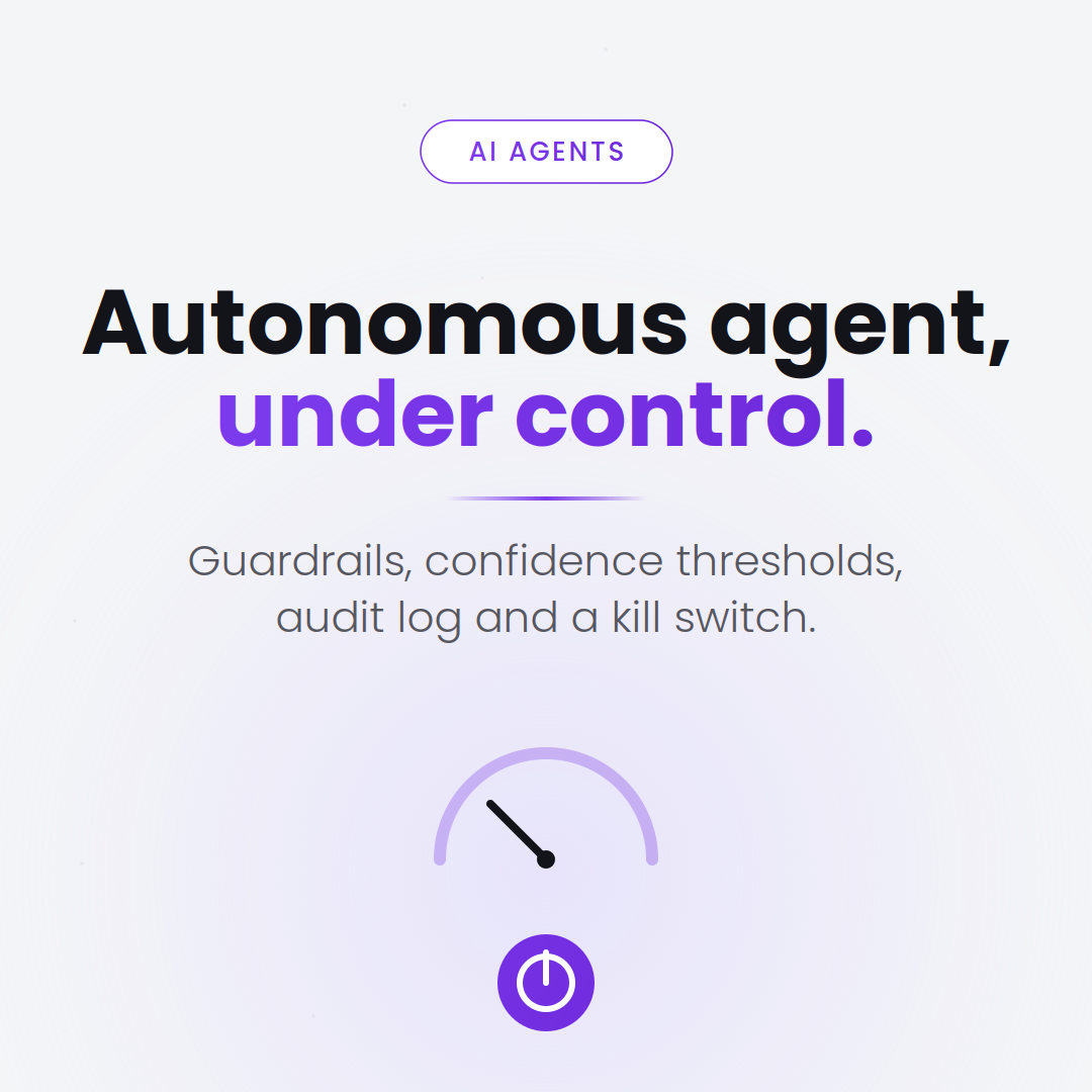 Safety and control for autonomous AI agents