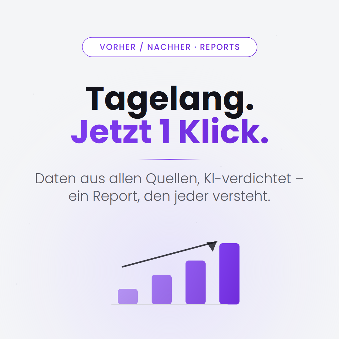 Automatisierte KI-Berichte — Daten in einem Klick synthetisiert