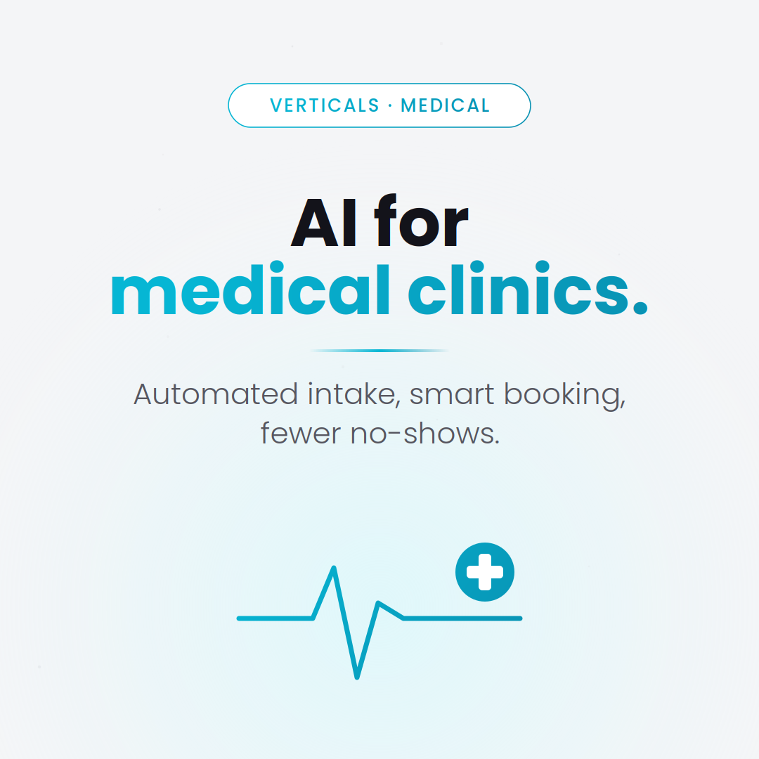 AI for medical clinics — intake and scheduling